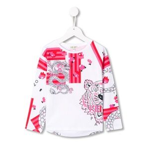 KENZO KIDS Gilda Japanese Flower Lion Dragon T-Shirt NWT